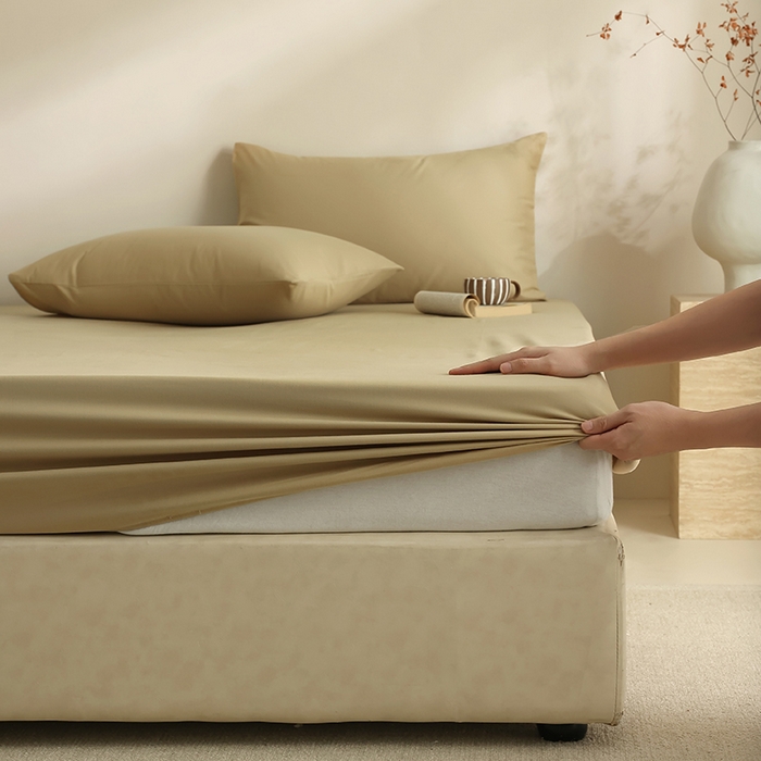 91家纺网 家纺一手货源 找家纺 轩和家居 2024新款50S长绒棉磨毛单床笠 田园风光