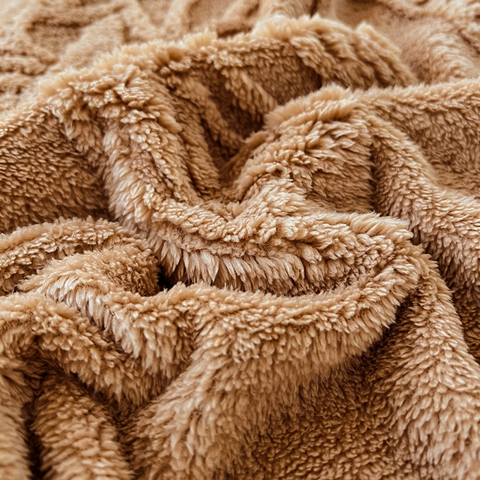 91家纺网 家纺一手货源 找家纺 锦润家纺 2024新款双面塔芙绒枕套一对 塔芙绒-深咖