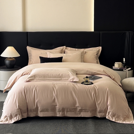 91家纺网 家纺一手货源 找家纺 安妮家居 2024新款A类云锦长绒棉全棉磨毛四件套含礼盒包装 云锦-驼色