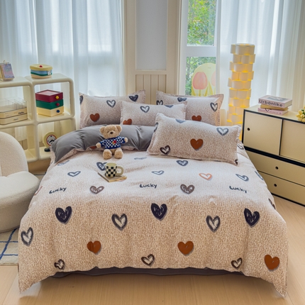 91家纺网 家纺一手货源 找家纺 （总）慕克斯家纺 2024新款植物羊绒印花四件套