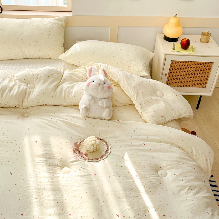 91家纺网 家纺一手货源 找家纺 星巴k家纺 2024糯糯棉A类大豆蛋白纤维加厚保暖双层纱冬被水洗棉冬被大豆被 芝士碎