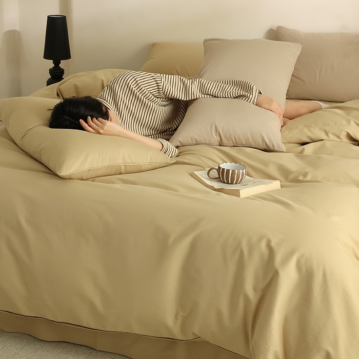 91家纺网 家纺一手货源 找家纺 轩和家居 2024新款50S长绒棉磨毛单被套 田园风光