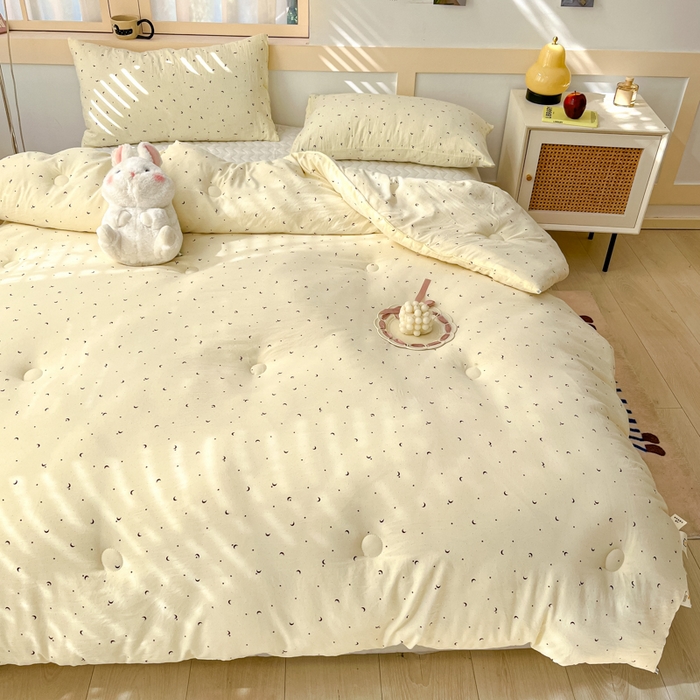 91家纺网 家纺一手货源 找家纺 星巴k家纺 2024糯糯棉A类大豆蛋白纤维加厚保暖双层纱冬被水洗棉冬被大豆被 星月