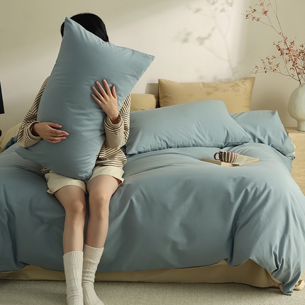 91家纺网 家纺一手货源 找家纺 （总）轩和家居 2024新款50S长绒棉磨毛单被套