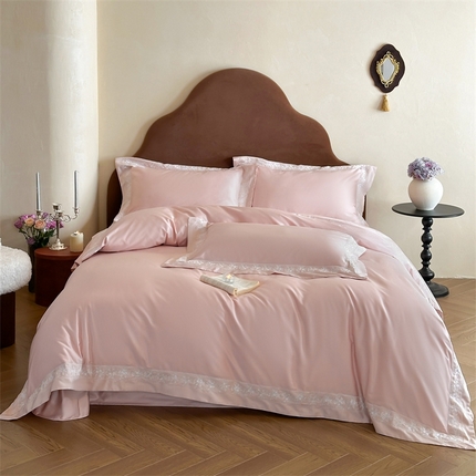 91家纺网 家纺一手货源 找家纺 （总）紫桐 Lila lndus 2025新款50s双股长绒棉四件套-琥珀低语