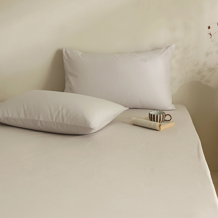 91家纺网 家纺一手货源 找家纺 轩和家居 2024新款50S长绒棉磨毛单枕套 燕麦色