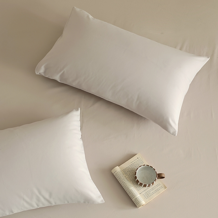 91家纺网 家纺一手货源 找家纺 轩和家居 2024新款50S长绒棉磨毛单枕套 燕麦色