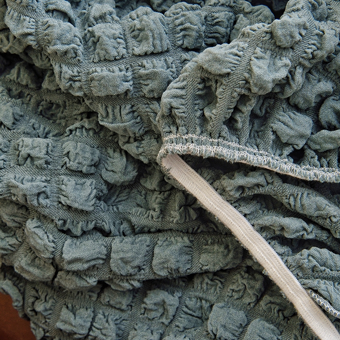 91家纺网 家纺一手货源 找家纺 启博家纺 2024新款泡泡纱单人沙发椅罩 草绿