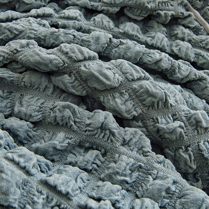 91家纺网 家纺一手货源 找家纺 启博家纺 2024新款泡泡纱单人沙发椅罩 草绿