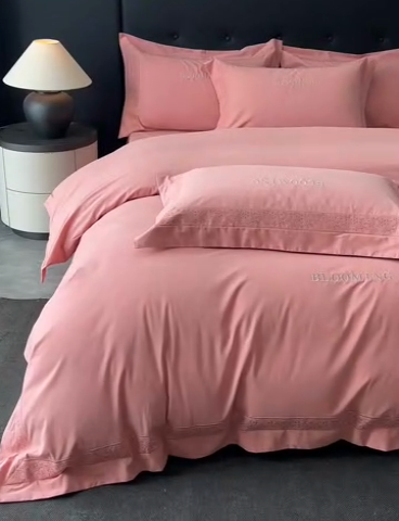 91家纺网 家纺一手货源 找家纺 安妮家居 2024新款A类云锦长绒棉全棉磨毛四件套含礼盒包装 云锦-豆沙