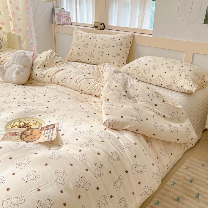 91家纺网 家纺一手货源 找家纺 星巴k家纺 2024糯糯棉A类大豆蛋白纤维加厚保暖双层纱冬被水洗棉冬被大豆被 小熊院长