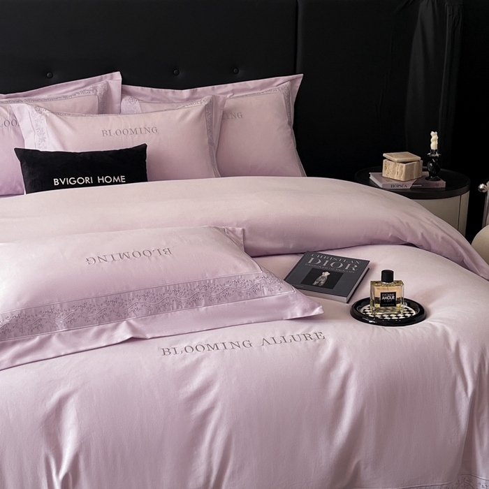 91家纺网 家纺一手货源 找家纺 安妮家居 2024新款A类云锦长绒棉全棉磨毛四件套含礼盒包装 云锦-紫色