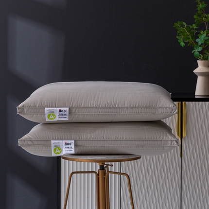 91家纺网 家纺一手货源 找家纺 （总）绒研羽绒 2025新款缎条95白鹅绒枕枕头枕芯