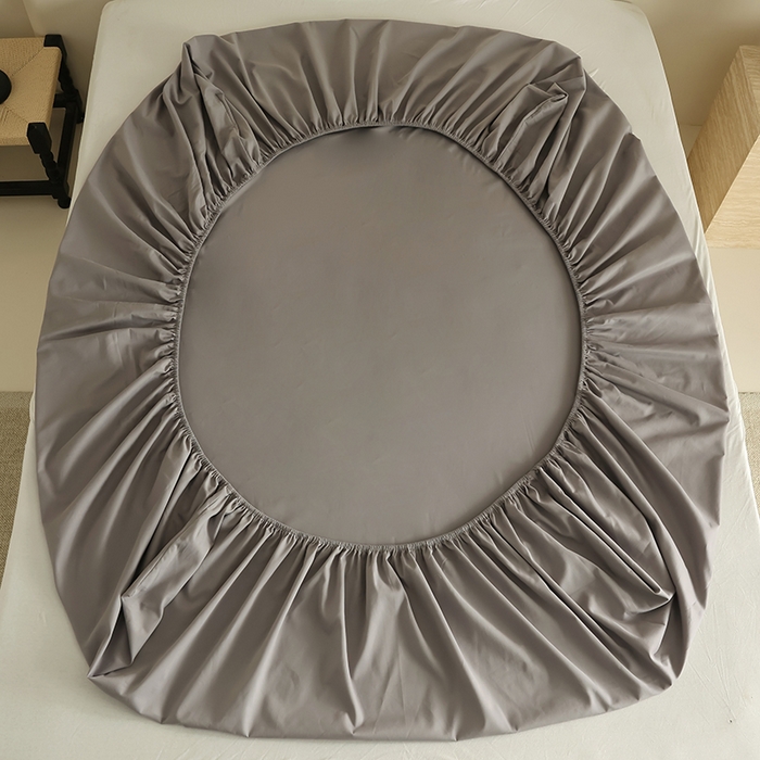 91家纺网 家纺一手货源 找家纺 轩和家居 2024新款50S长绒棉磨毛单床笠 中灰