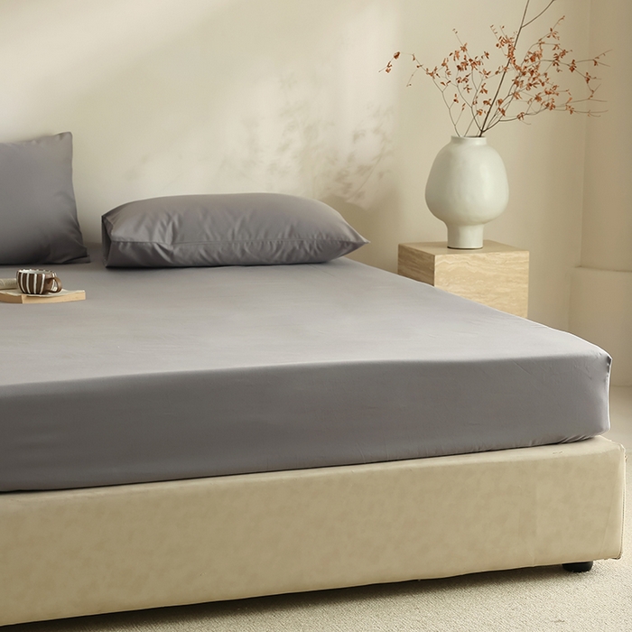 91家纺网 家纺一手货源 找家纺 轩和家居 2024新款50S长绒棉磨毛单床笠 中灰