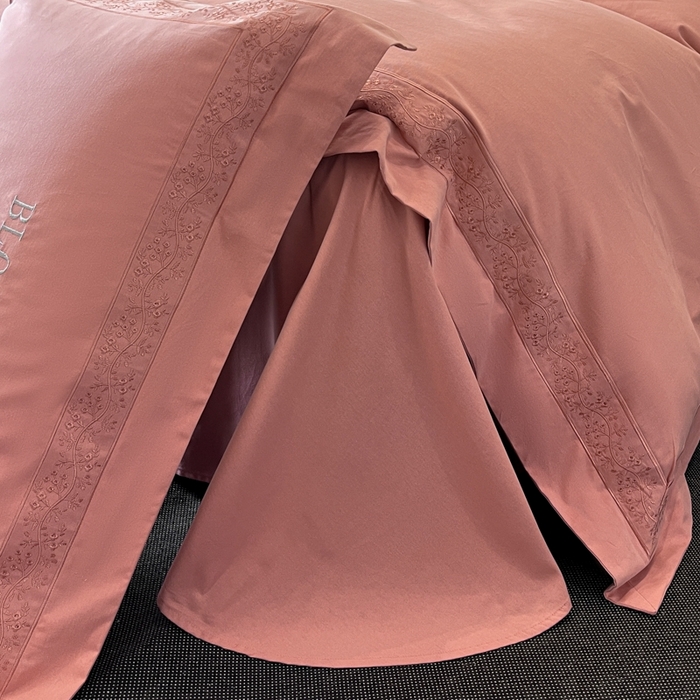 91家纺网 家纺一手货源 找家纺 安妮家居 2024新款A类云锦长绒棉全棉磨毛四件套含礼盒包装 云锦-豆沙