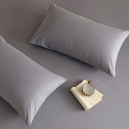 91家纺网 家纺一手货源 找家纺 轩和家居 2024新款50S长绒棉磨毛单枕套 蓝莓紫