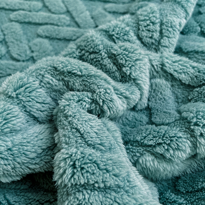 91家纺网 家纺一手货源 找家纺 锦润家纺 2024新款双面塔芙绒枕套一对 塔芙绒-雾蓝