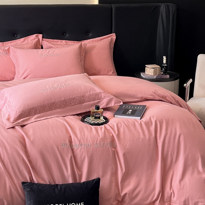 91家纺网 家纺一手货源 找家纺 安妮家居 2024新款A类云锦长绒棉全棉磨毛四件套含礼盒包装 云锦-豆沙