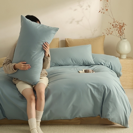 91家纺网 家纺一手货源 找家纺 （总）轩和家居 2024新款50S长绒棉磨毛单被套