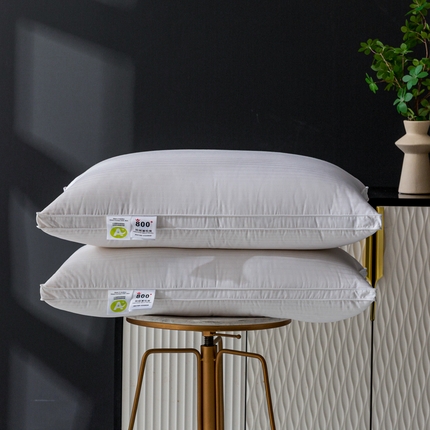 91家纺网 家纺一手货源 找家纺 （总）绒研羽绒 2025新款缎条95白鹅绒枕枕头枕芯