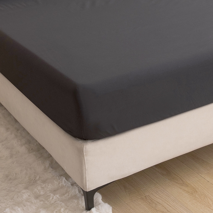 91家纺网 家纺一手货源 找家纺 茗婷家纺 2025新款供跨境外贸茗婷纯色磨毛床笠现货供应外贸尺寸 黑色