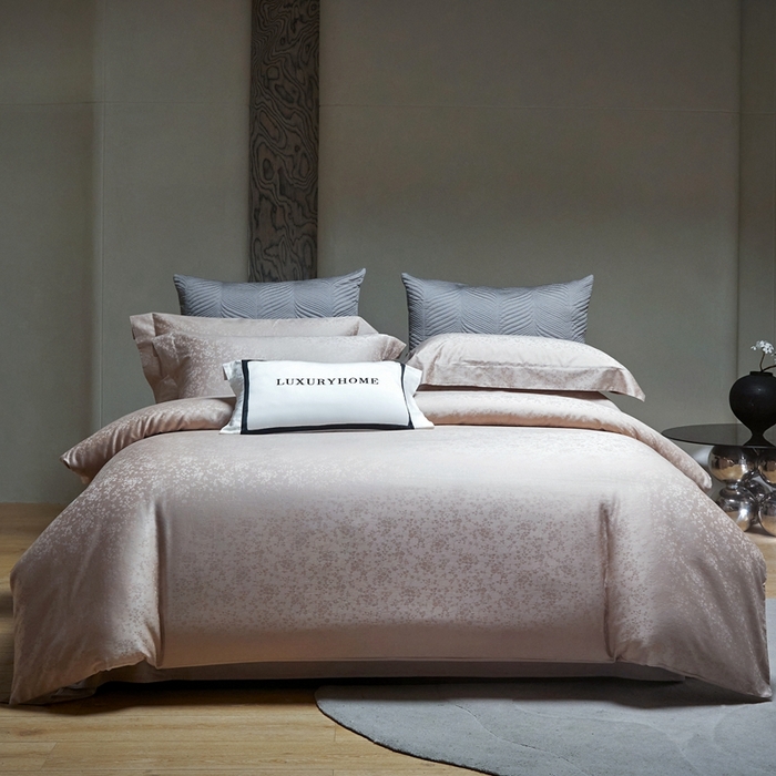 91家纺网 家纺一手货源 找家纺 安莱生活 2024新款100s全棉提花简约四件套 花容