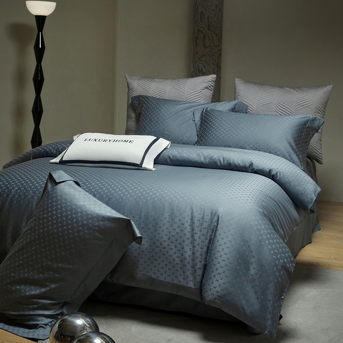 91家纺网 家纺一手货源 找家纺 安莱生活 2024新款100s全棉提花简约四件套 时间沙漏