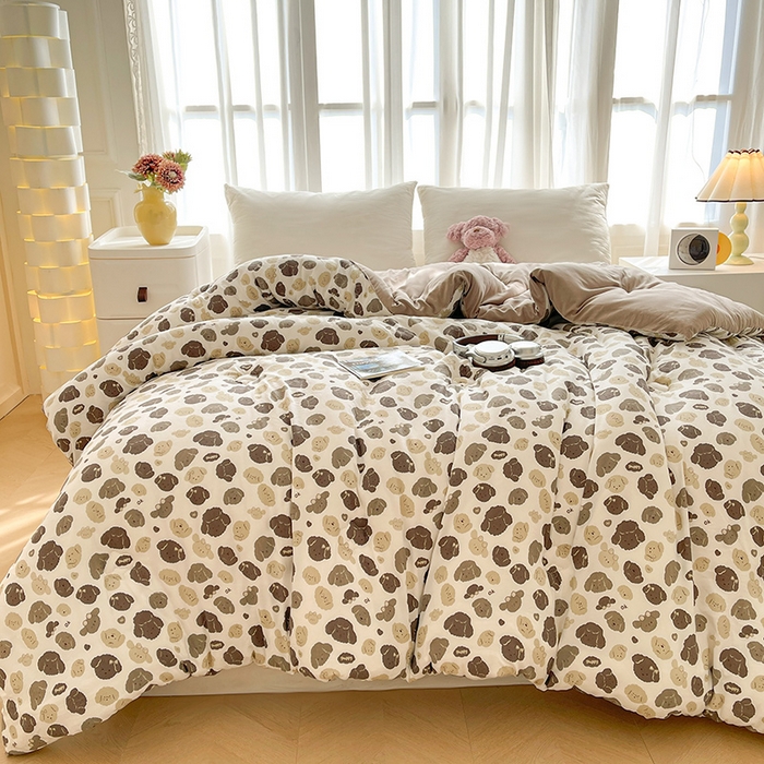 91家纺网 家纺一手货源 找家纺 魅图家纺 2025新款A类超柔云朵棉棉花被 开心小狗