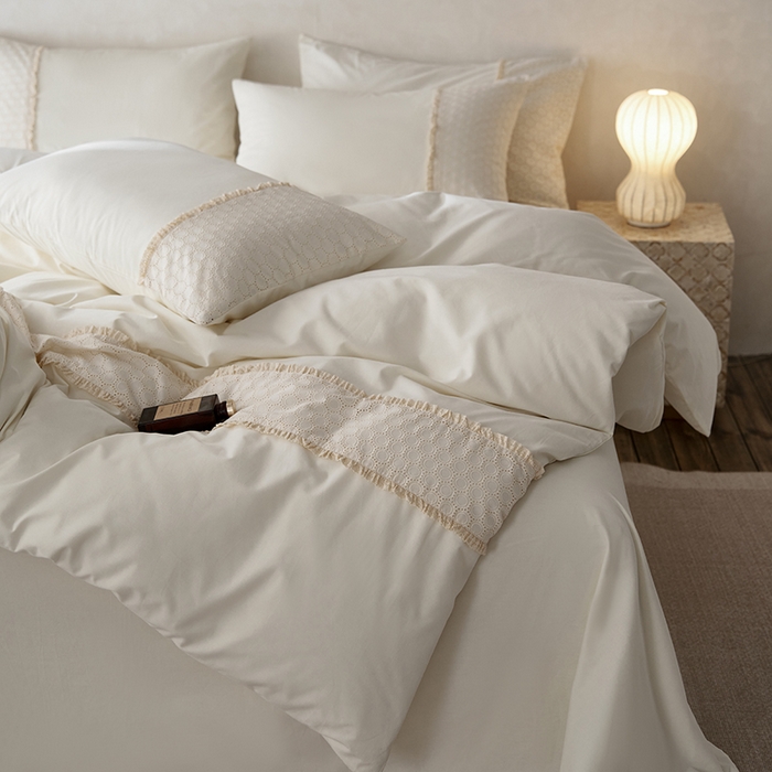 91家纺网 家纺一手货源 找家纺 安莱生活 2024新款100支全棉磨毛高工艺四件套-迪安 迪安-白