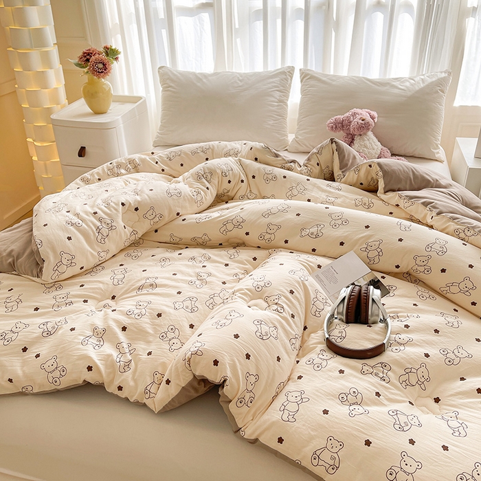 91家纺网 家纺一手货源 找家纺 魅图家纺 2025新款A类超柔云朵棉棉花被 小熊博士