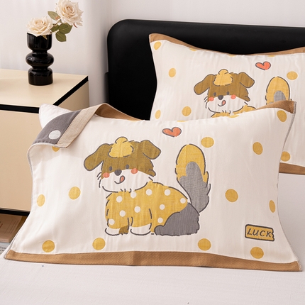 91家纺网 家纺一手货源 找家纺 （总）棠薇家纺 2025新款加厚枕巾全棉纱布枕巾纯棉一对装枕头巾八层纱布枕巾 52*78±2cm