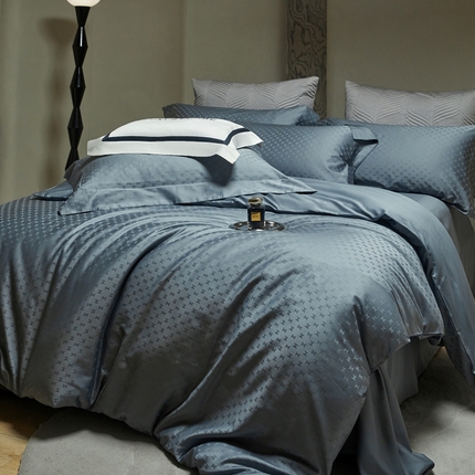 安莱生活 2024新款100s全棉提花简约四件套 时间沙漏