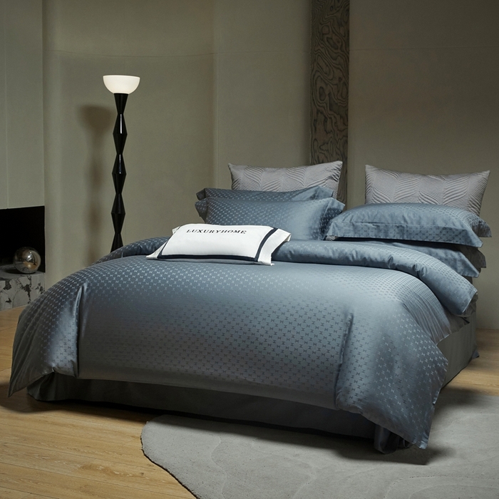 91家纺网 家纺一手货源 找家纺 安莱生活 2024新款100s全棉提花简约四件套 时间沙漏