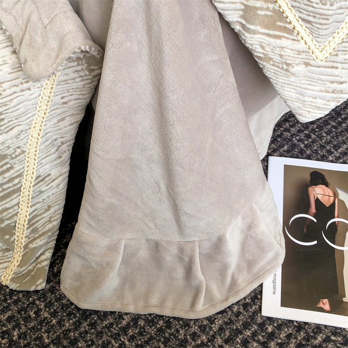 91家纺网 家纺一手货源 找家纺 （总）金喜 2024新款高克重全消光牛奶绒雕花绒轻奢风四件套加厚双面牛奶绒四件套-星川鎏金梦系列