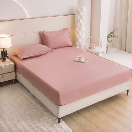 91家纺网 家纺一手货源 找家纺 （总）茗婷家纺 2025新款供跨境外贸茗婷纯色磨毛床笠现货供应外贸尺寸