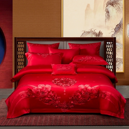 91家纺网 家纺一手货源 找家纺 （总）高大尚 2025新款长绒棉提花四件套新中式系列