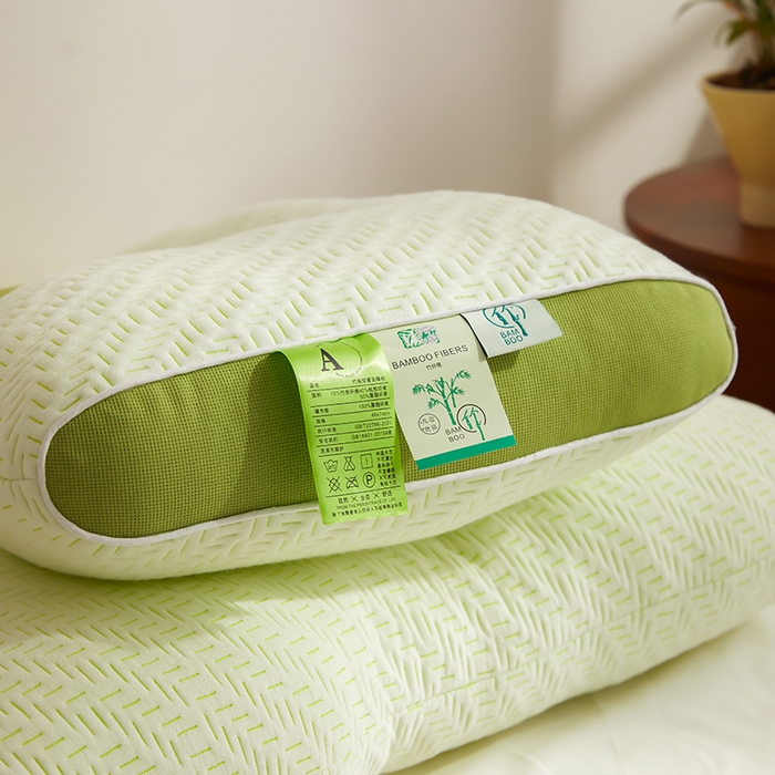 91家纺网 家纺一手货源 找家纺 （总）佳尚枕芯 2025新款针织棉SPA竹炭抑菌护颈枕牵引枕枕头枕芯48x74cm