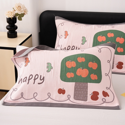 91家纺网 家纺一手货源 找家纺 （总）棠薇家纺 2025新款加厚枕巾全棉纱布枕巾纯棉一对装枕头巾八层纱布枕巾 52*78±2cm