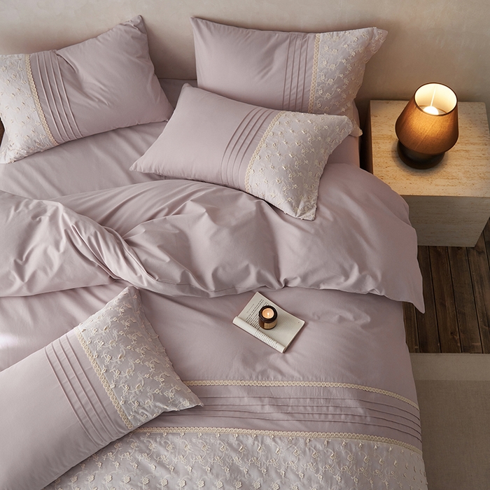 91家纺网 家纺一手货源 找家纺 安莱生活 2024新款100支全棉磨毛高工艺四件套-卡蜜儿 卡蜜儿-梦幻紫