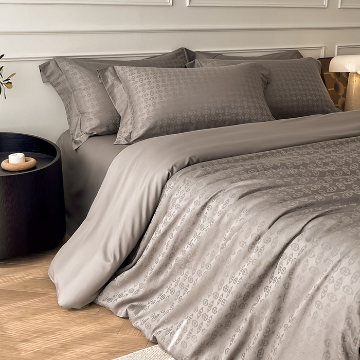 91家纺网 家纺一手货源 找家纺 安莱生活 2024新款100s全棉提花简约四件套 艺海观澜