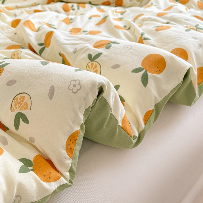 91家纺网 家纺一手货源 找家纺 魅图家纺 2025新款A类超柔云朵棉棉花被 心想事橙