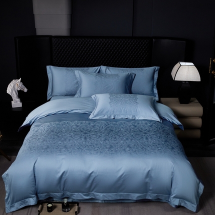 91家纺网 家纺一手货源 找家纺 （总）淳绵家居 2024新款50*50S双股长绒棉大版定位提花四件套