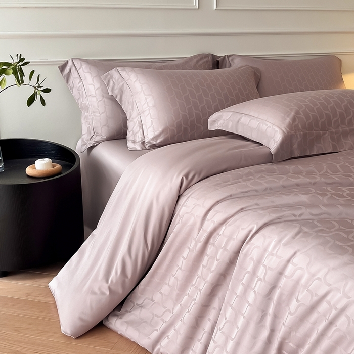 91家纺网 家纺一手货源 找家纺 安莱生活 2024新款100s全棉提花简约四件套 菲林客