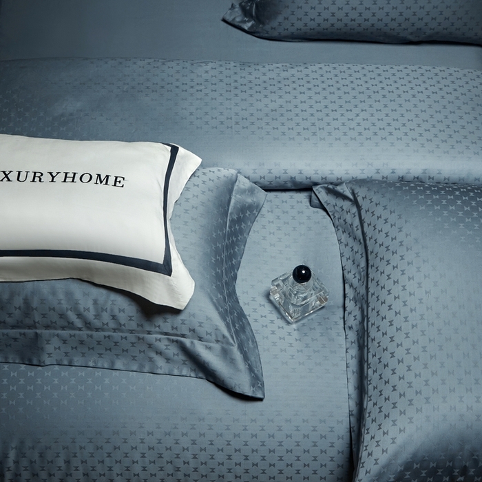 91家纺网 家纺一手货源 找家纺 安莱生活 2024新款100s全棉提花简约四件套 时间沙漏