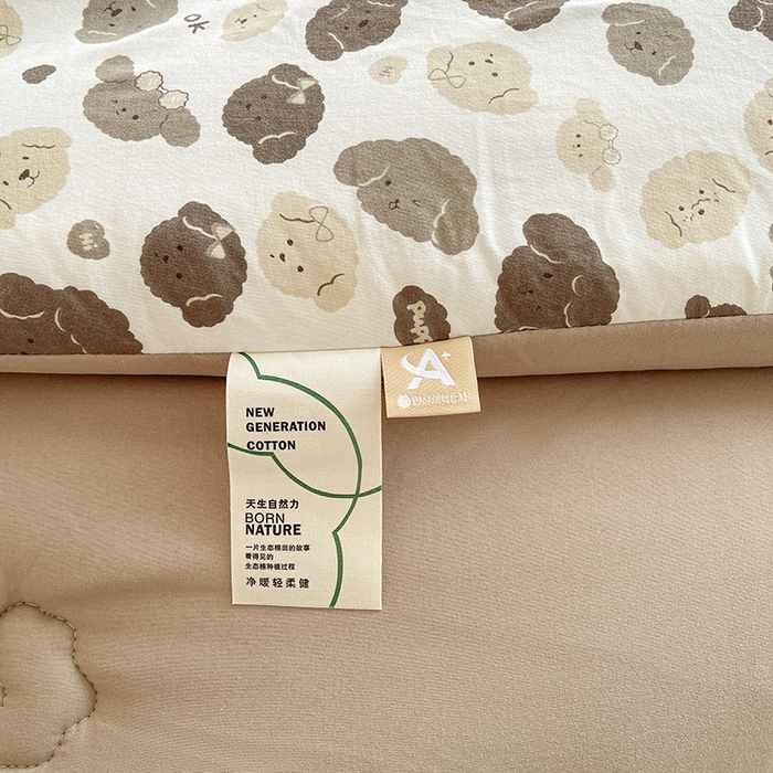 91家纺网 家纺一手货源 找家纺 魅图家纺 2025新款A类超柔云朵棉棉花被 开心小狗