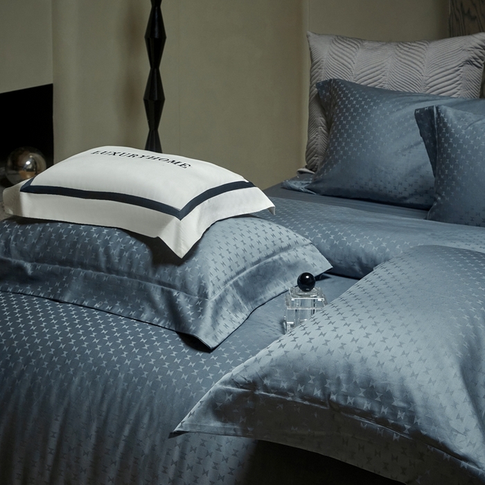 91家纺网 家纺一手货源 找家纺 安莱生活 2024新款100s全棉提花简约四件套 时间沙漏