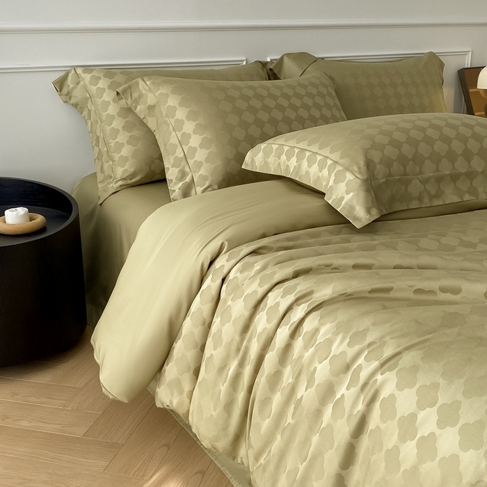 91家纺网 家纺一手货源 找家纺 安莱生活 2024新款100s全棉提花简约四件套 蒂凡朵