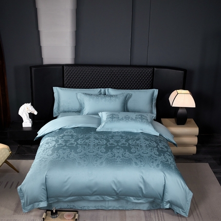 91家纺网 家纺一手货源 找家纺 （总）淳绵家居 2024新款50*50S双股长绒棉大版定位提花四件套