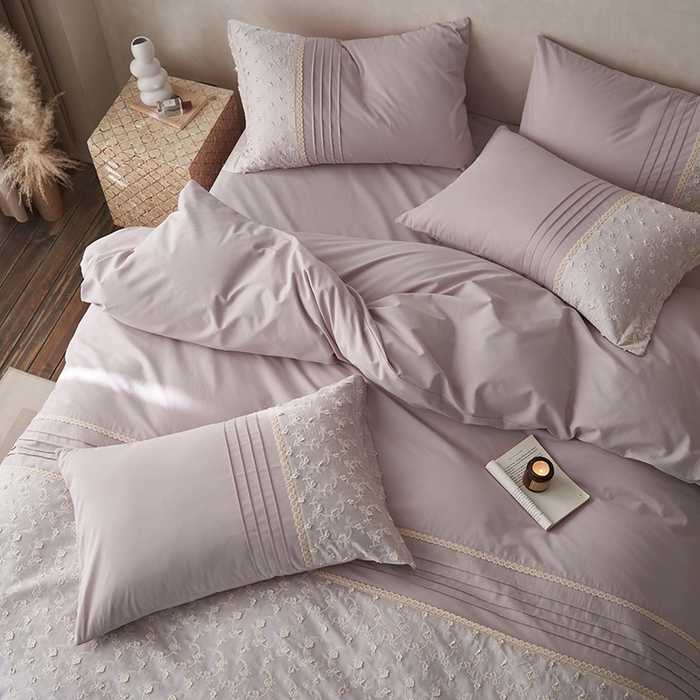 91家纺网 家纺一手货源 找家纺 安莱生活 2024新款100支全棉磨毛高工艺四件套-卡蜜儿 卡蜜儿-梦幻紫